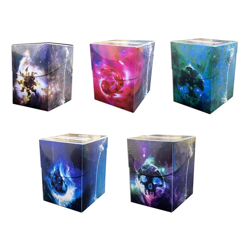 Opbergdoos voor ruilkaarten Geschikt voor meer dan 100 enkele kaarten BASIC LANDS Box Moeras/berg/bos/plains/Island Deck Case voor MTG/PKM/YGO