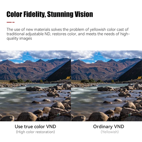 Imagen 2 del producto 7artisans True Color VND Filtro de densidad neutra ajustable 2-5 niveles/6-9 niveles ajustables 67 mm 72 mm 77 mm 82 mm para lente de cámara