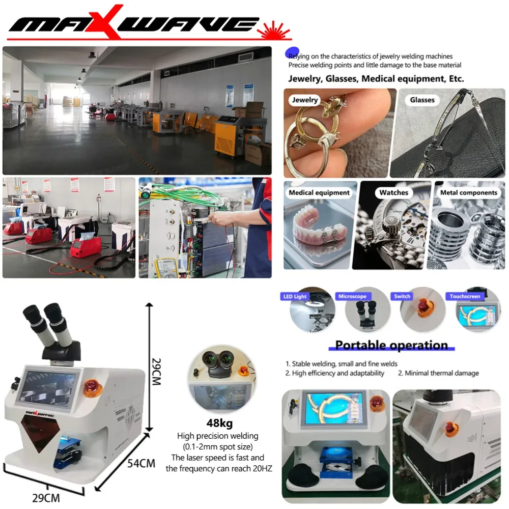 

Maxwave ST60X Professional Gold Welding Machine Microscope Screen Jewelry Shop Essential Accurate Air Cooled Integration