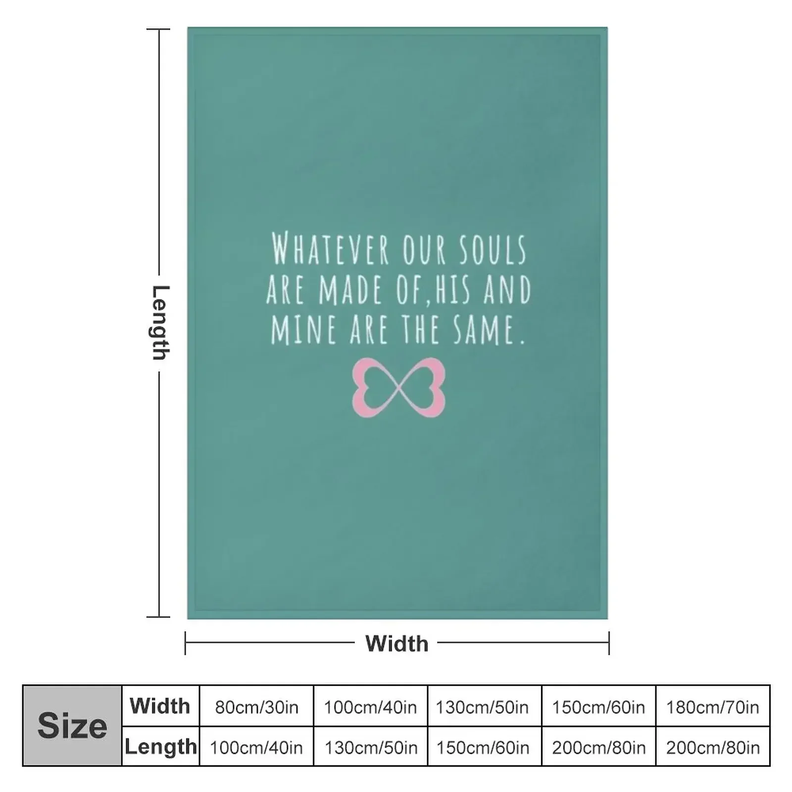 Whatever our souls are made ofAfter Hessa Quote Black Variant Throw Blanket Bed Fashionable for babies Moving Blankets