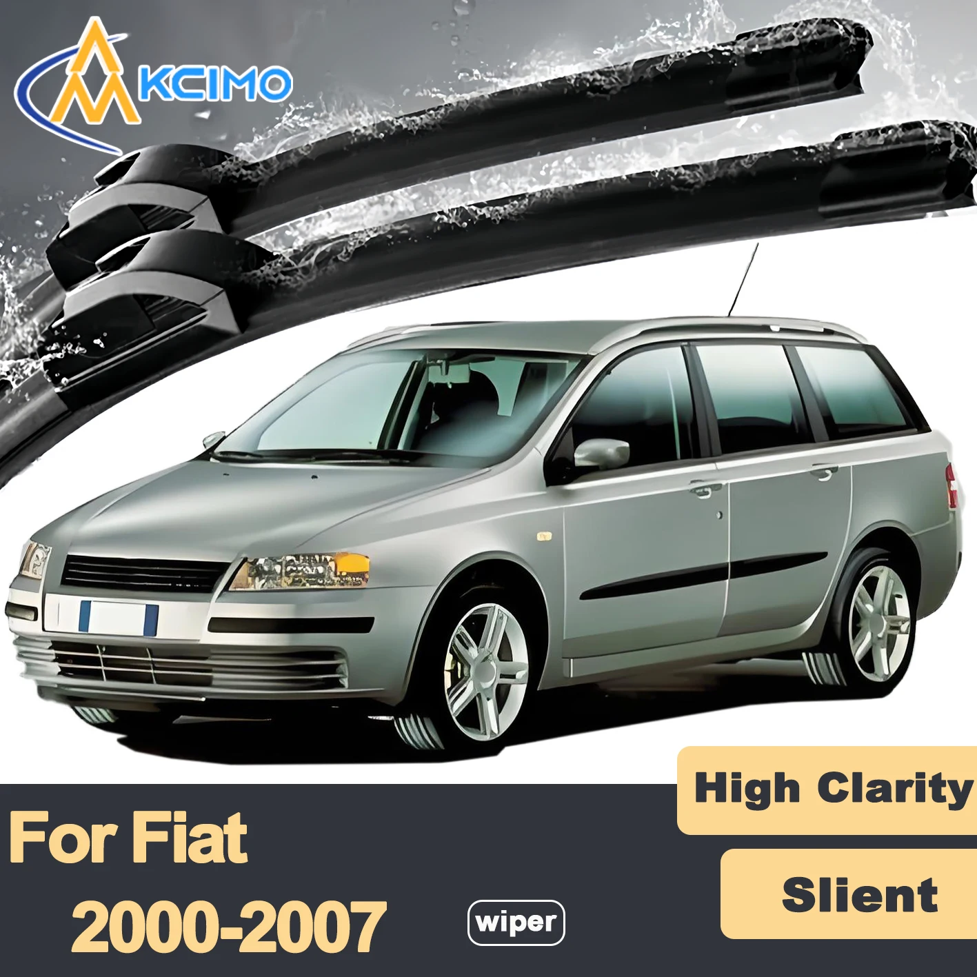 

Premium Rubber Durable Silent Windshield Wiper Blades 2pcs for Fiat Stilo 192 2000-2007 Multi Wagon Front Wiper Blades Set