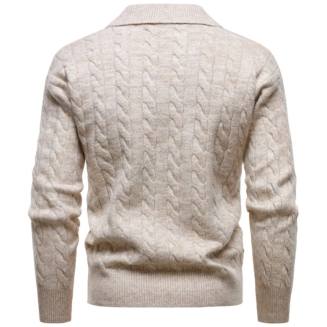 النمط البريطاني هنري سترة برقبة على شكل v معاطف للرجال البلوز جيرسي Hombre خمر الملابس رجل الصوف مزيج محبوك مضلع سحب أوم