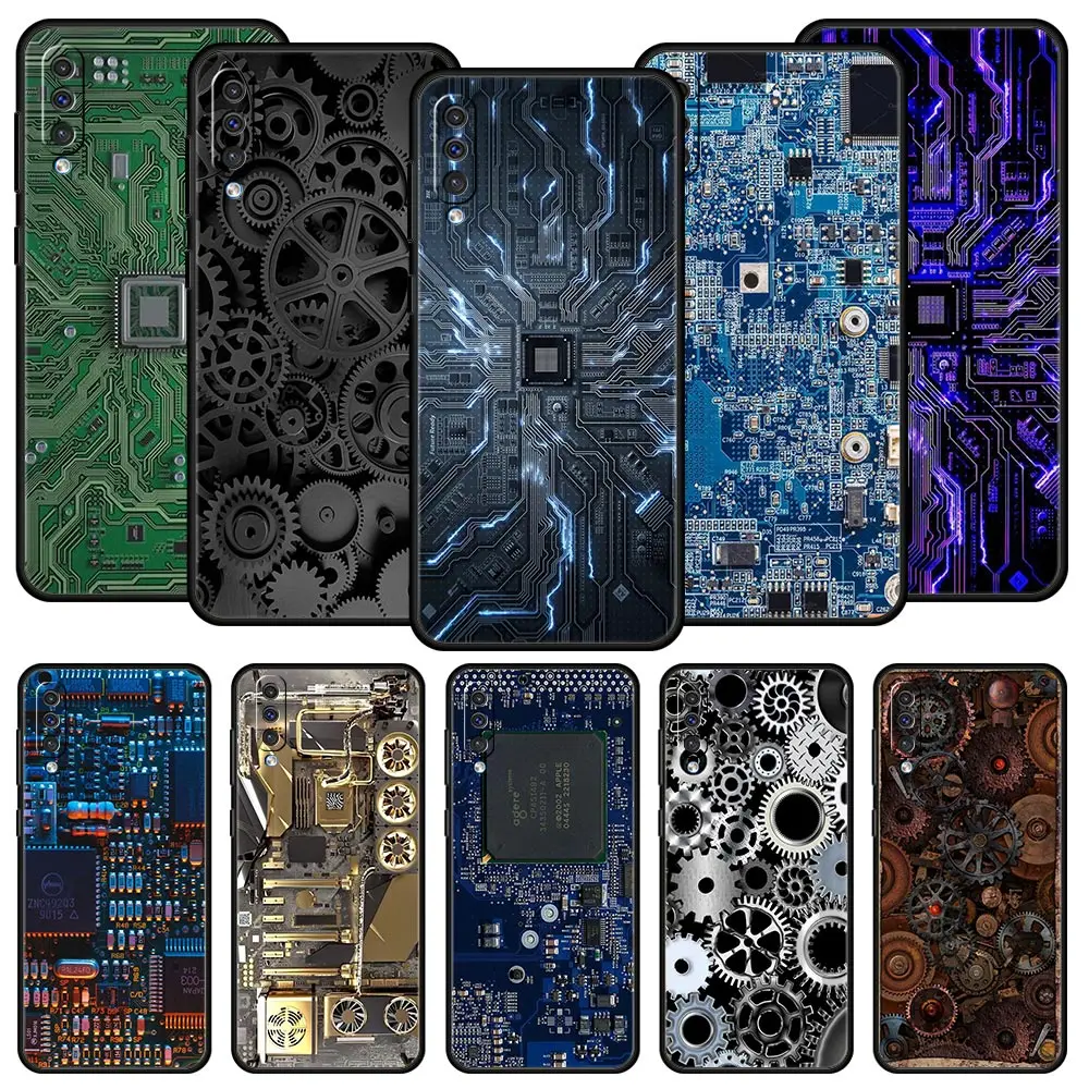 Inside motherboard Circuit board Case For Samsung Galaxy A12 A32 A50 A70 A20E A20S A10S A22 A30 A40 A42 A52 5G A02S A04s Cover