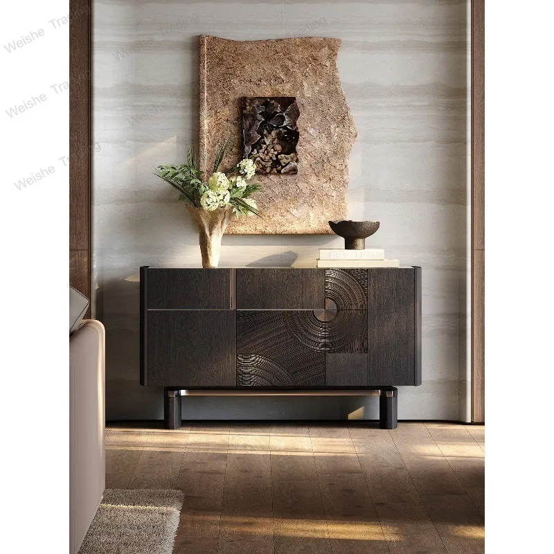 Entrance table villa large flat floor whole house matching light luxury bucket cabinet Xingchen home entrance cabinet