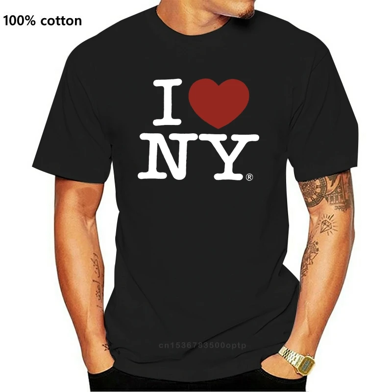 

Men And Woman T Shirt Free Shipping I Love Ny New York Short Sleeve Screen Print Heart T-shirt White