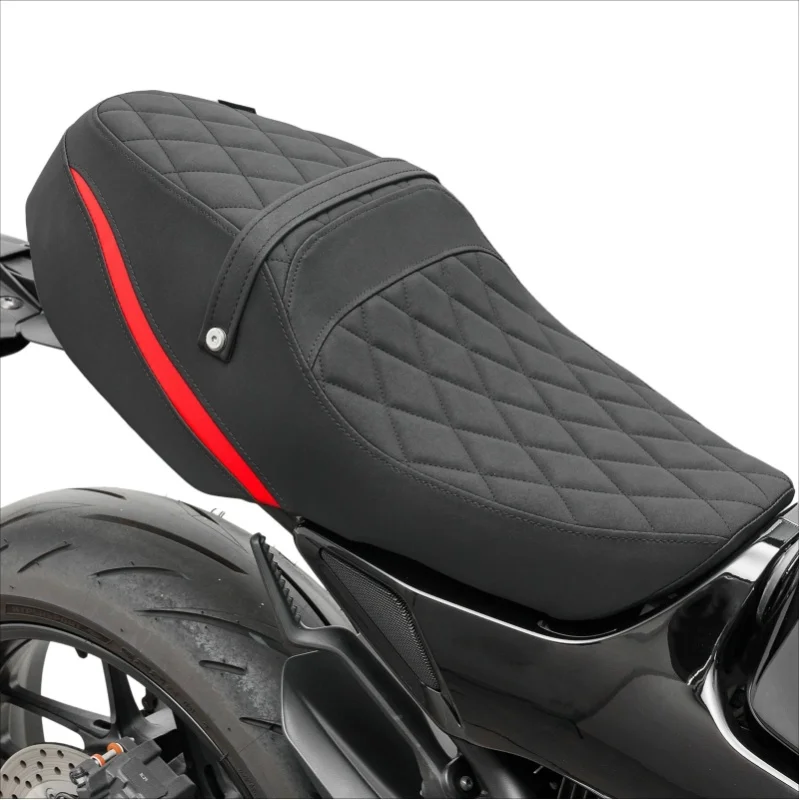 WOLFLINE 2-Sitzer-Passagiersitz mit integriertem Sitzkissen für Yamaha XSR900 2022-2025, einteiliger Sitz vorne und hinten, tolles Upgrade für lange Motorradfahrten.