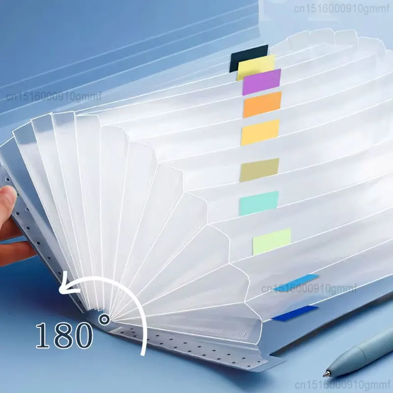 13 Pockets Layer Expanding Wallet File Folder With Index Tag Paper Bill Invoice Storage Organ Bag School Office Organizer Case