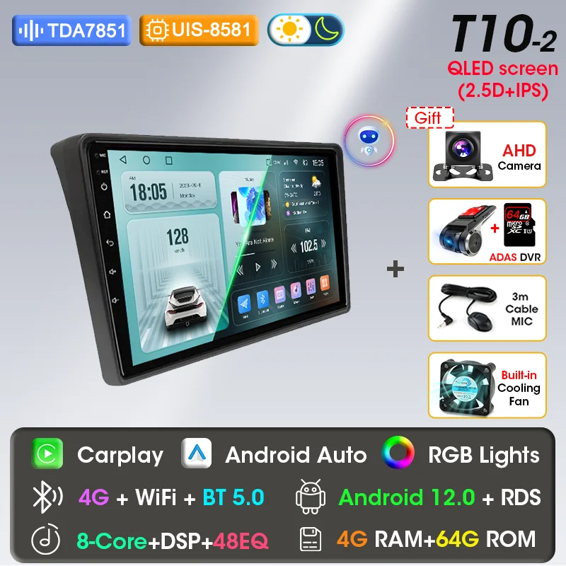 Carplay Voor Fiat Ducato Peugeot Boxer Citroen Jumper 2 2006-2022 Android Auto Radio Multimedia Speler Navi GPS DVD Head Unit