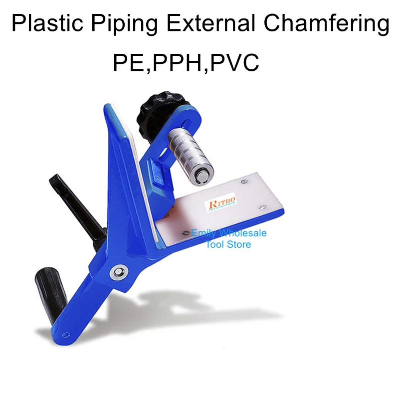 

Plastic PVC pipe chamfering trimmer PPH beveling machine PE pipe external chamfering cutter