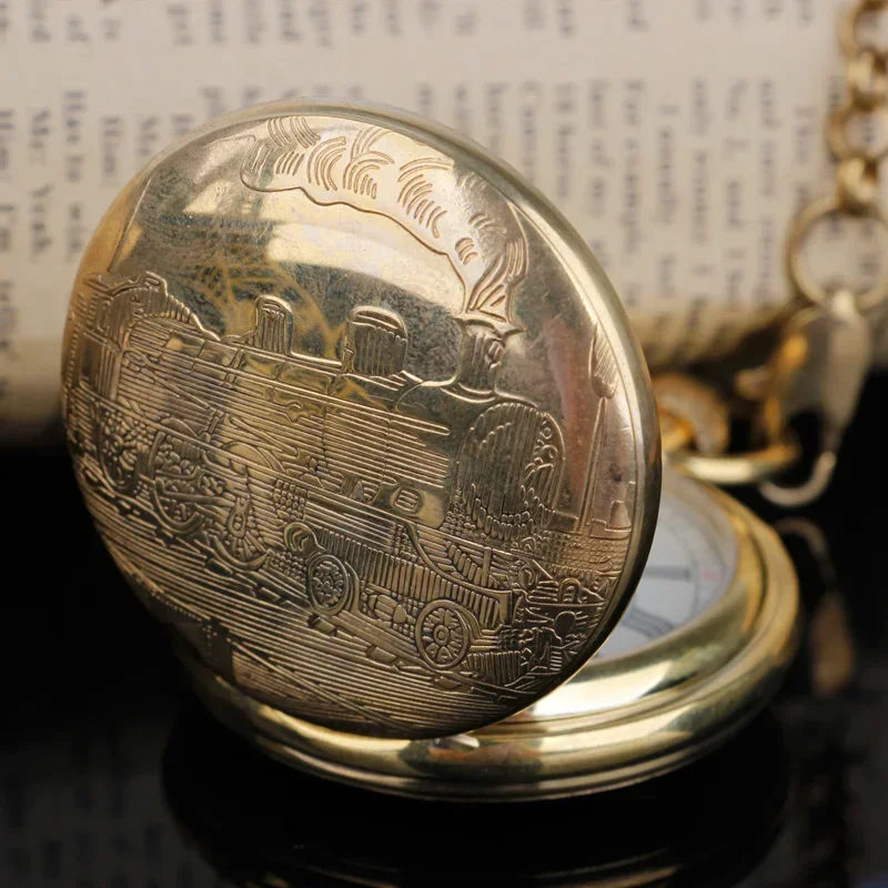 Antique Copper London 1856's Antique 5 Hands Mechanical Pocket & fob Watches Hand Winding Golden Mens Pocket Watch 30cm Chain