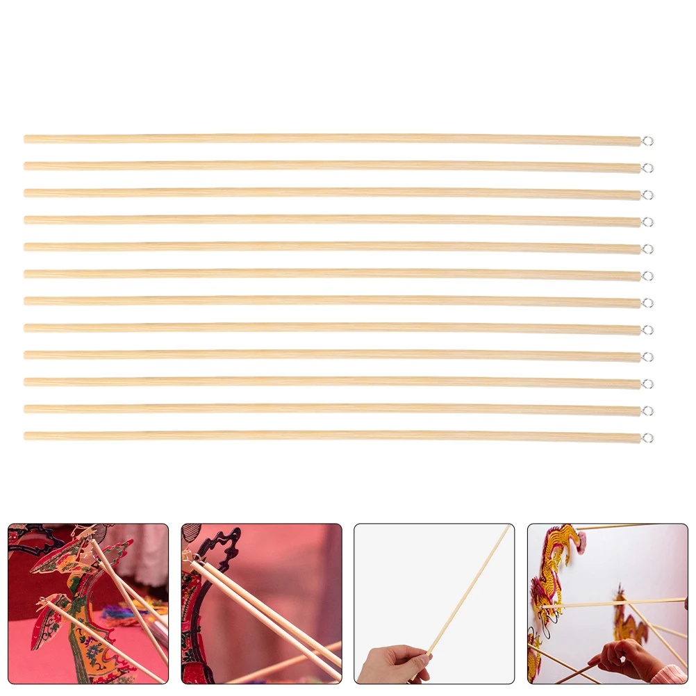 30 peças hastes de acessórios para fantoche de sombra bege 20cm para iniciantes e entusiastas engolham em kit de fantoche de sombra de arte antiga
