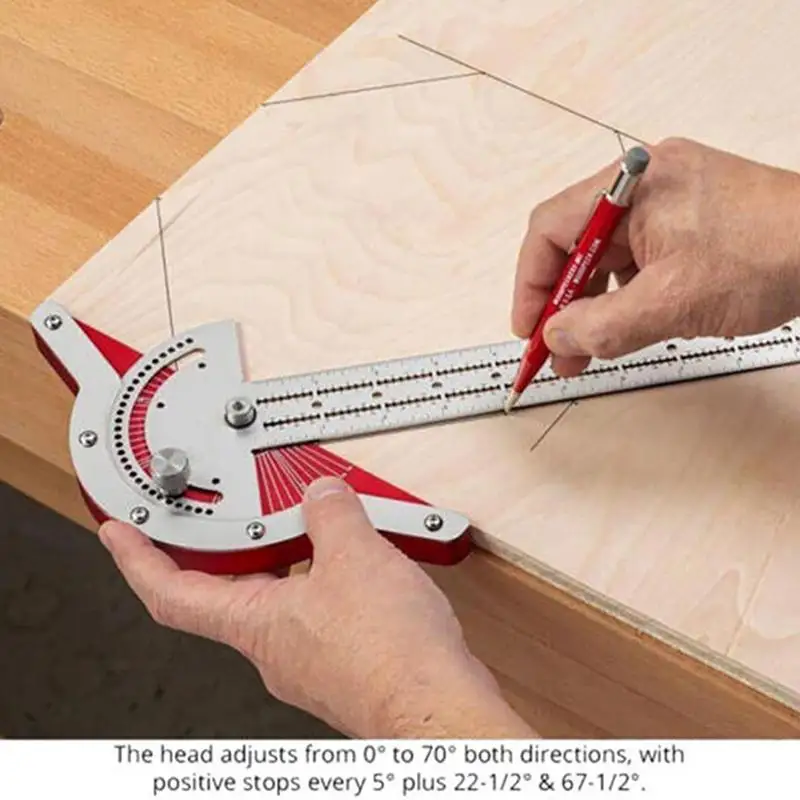 

Edge Ruler Woodworking High Precision Protractor Adjustable Angle Finder Sturdy Angle Finder Woodworking Design Ruler Carpentry