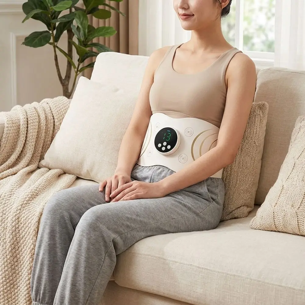 Multifunctional Red Light Massage Belt Portable Lightweight Waist Massager Adjustable Straps Elastic Fabric