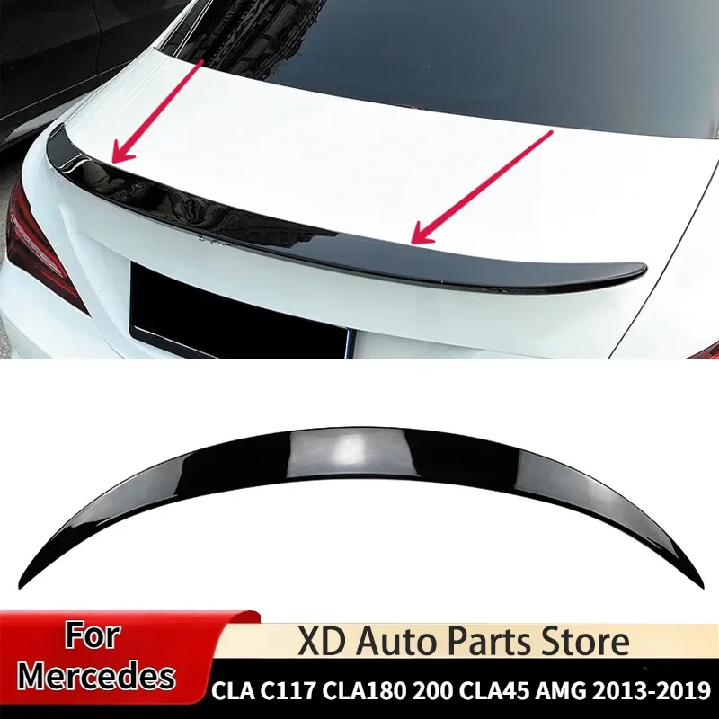 For Mercedes CLA C117 CLA180 200 CLA45 AMG 2013-2019 Rear Boot Tail Wing Fixed Wind Spoiler Rear Wing Bodykit Accessories Tuning