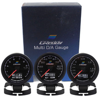 Greddi Gauges 62mm 7 Color Boost Gauge Car Meter Multi D/A LCD Display Oil Press RPM Turbo Vacuum Water Temp With Sensor