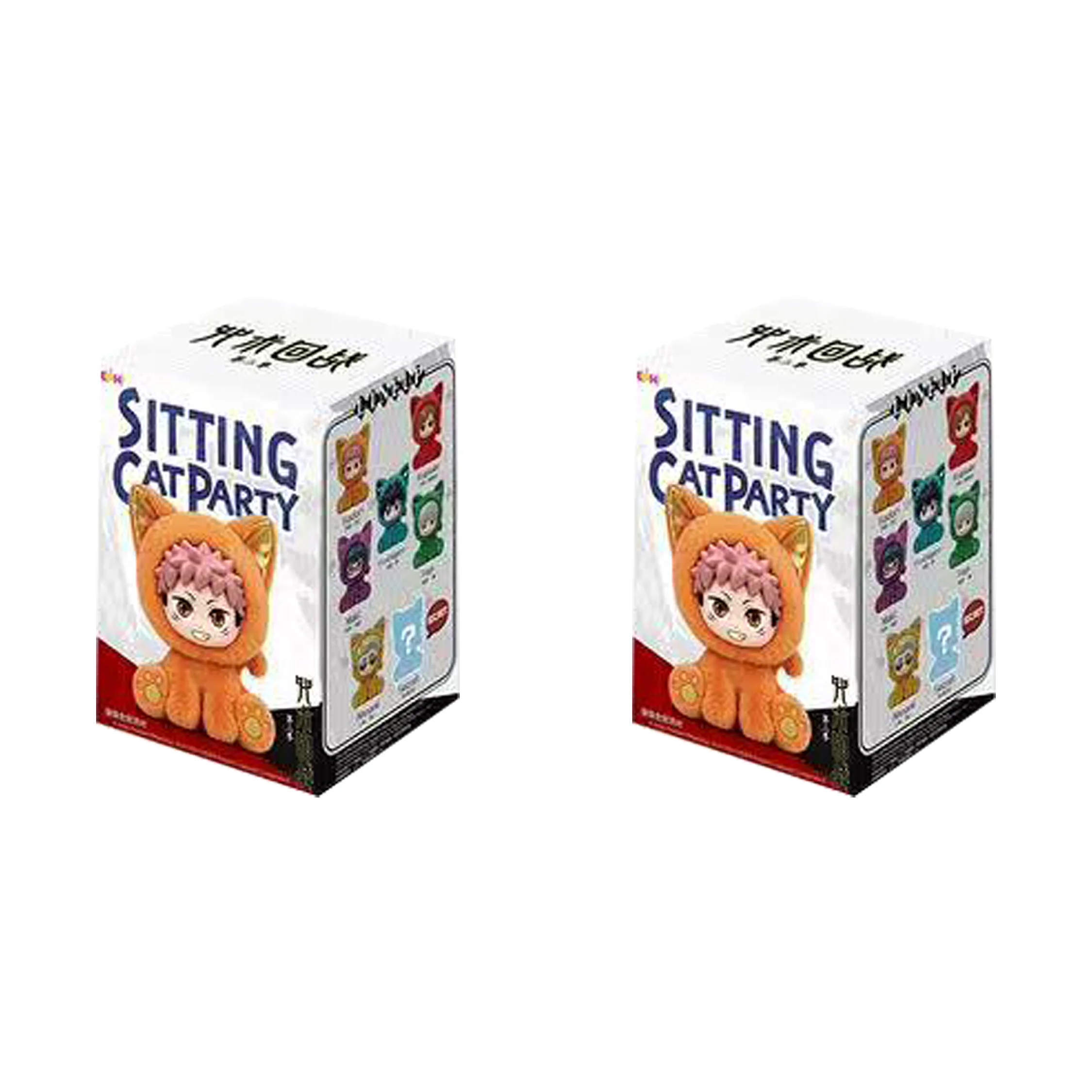 Neue Eaki Original Jujutsu Kaisen Sitzende Katzen Party Serie Blind Box Plüsch Vinyl Actionfiguren Gojo Satoru Itadori Überraschungsspielzeug