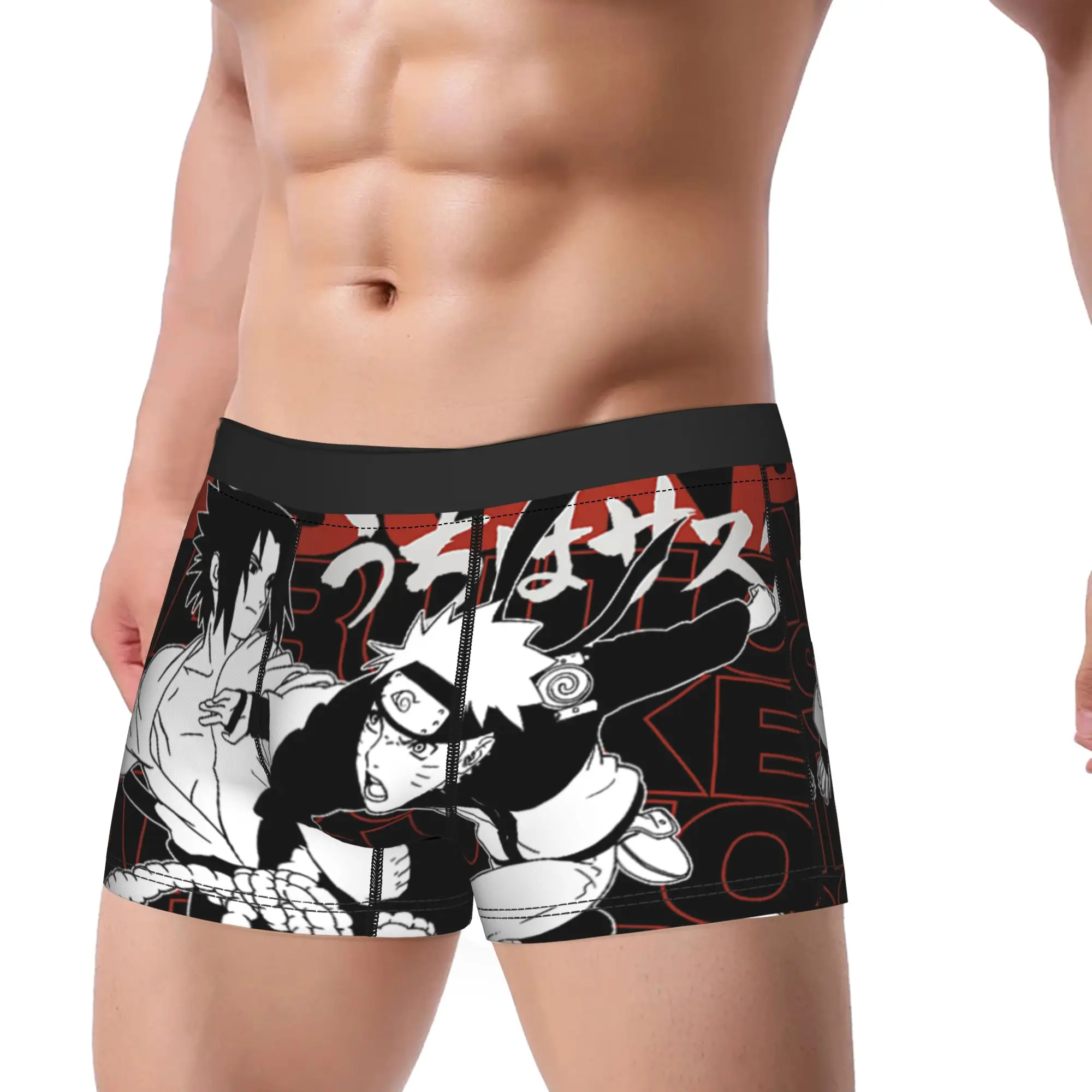 Sasuke Naruto Anime Cartoon Characters Underpants Homme Panties Men's Underwear Sexy Shorts Boxer Briefs