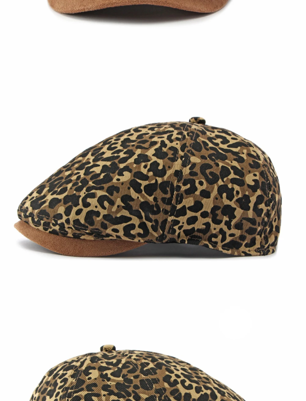 HT5119 Herren- und Damen-Baskenmützen Retro Künstler-Mütze Leopard Ivy Flat Cap Unisex Verstellbare Achteckige Baskenmütze – Detail 6