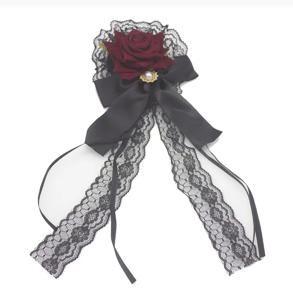 Jepit Rambut Renda Gothic Lucu, Hiasan Rambut Cosplay Buatan Tangan, Dekorasi Rambut Bola Bunga, Jepit Rambut Pita Cosplay
