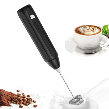3-Speed Electric Milk Frother USB Rechargeable Egg Beater 300mAh Handheld Whisk for…