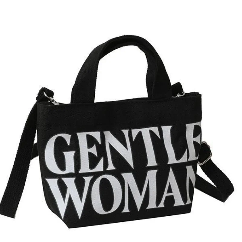 

Double-sided monogram print mini basket canvas Bag New shoulder bag