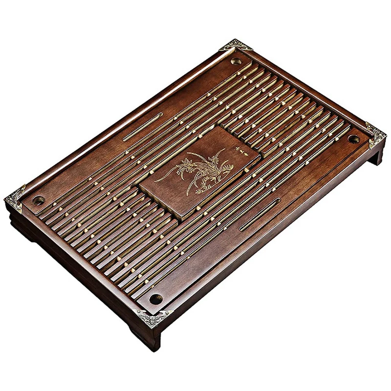 

Tea Tray, Chinese Gongfu Tea Table Set With Water Storage Drainage Drawer Type Wooden Tea Set Tray For Home Office