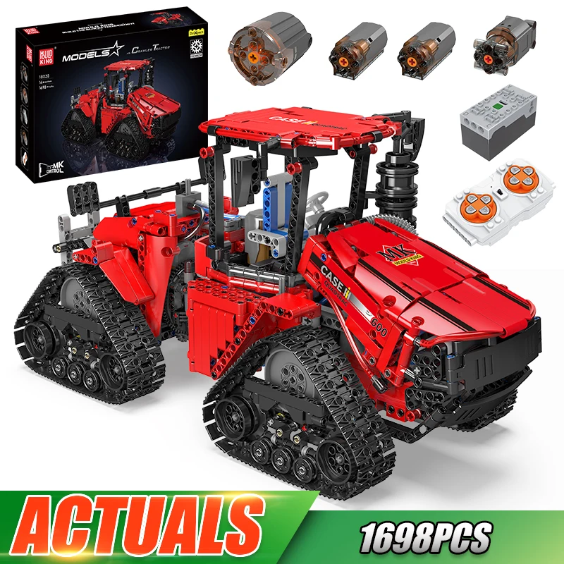 Mould King 18020 Technical Car Toys MOC-35270 APP&RC Pneumatic Crawler Tractor Building Block Brick Set Kids Christmas Gift