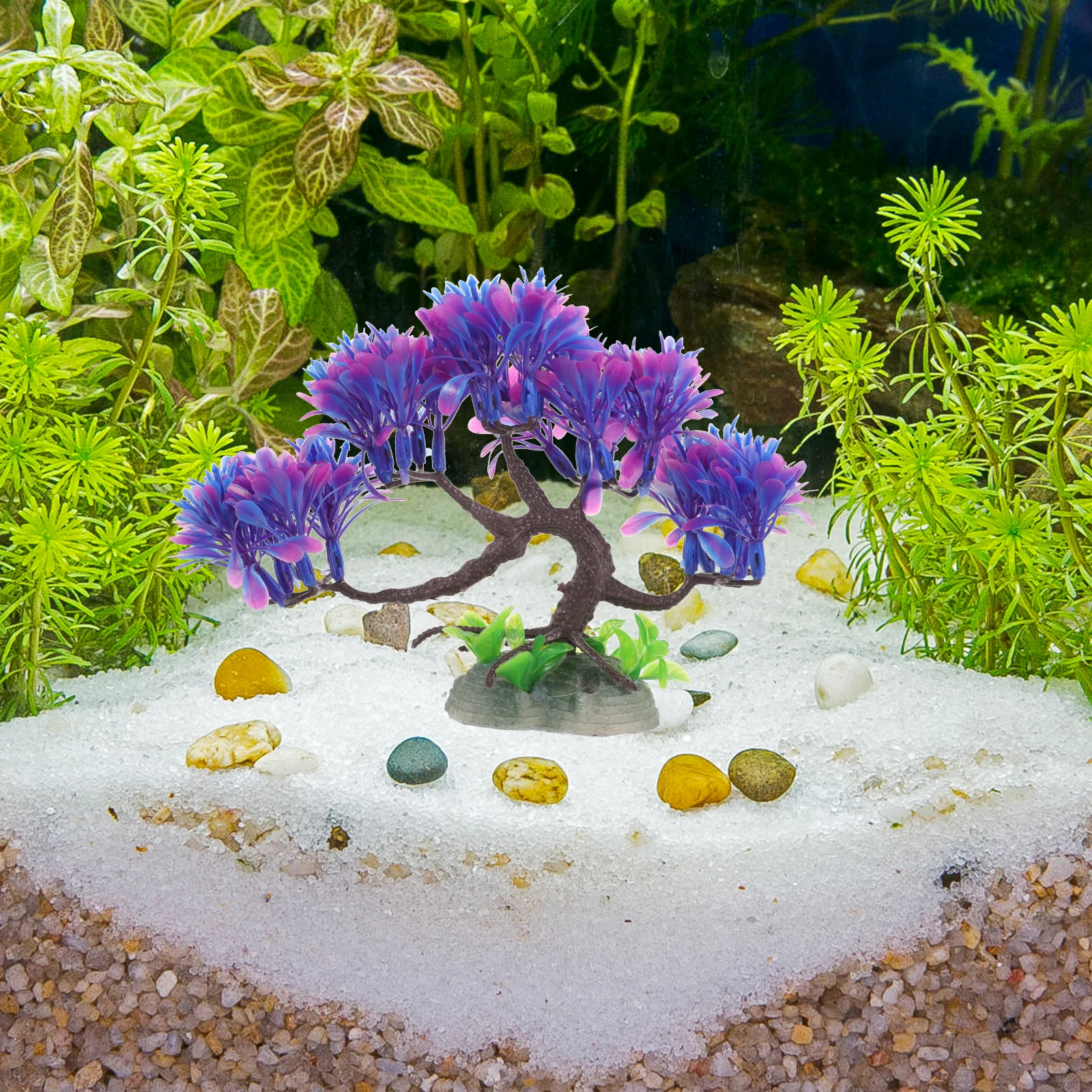 

Simulation Pine Tree Aquarium Plant Plastic Fish Tank Decoration Landscaping Artificial Aquatic Plants Fish Tank Accessories