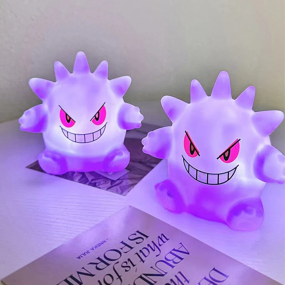 Pokemon Night Light Glowing Pikachu Gengar Charizard Psyduck Squirtle Cute Kawaii Soft Animal Bedside Lamp Children Kid Gifts
