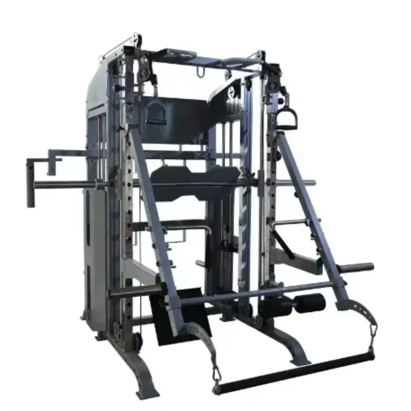 Multi Gym All in One Gym Machine Multi Functional Smith Machine Cable Crossover Power Squat Rack Multi Functional Smith Machine