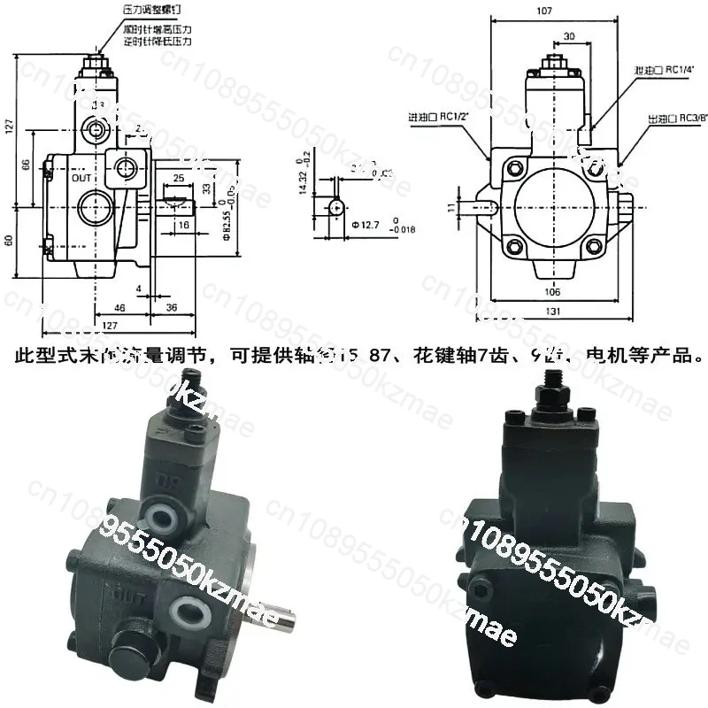 Hydraulic Variable Vane Pump | VCM-SF-12B/15B/20B-10 Models | 30/40C/AS/D-20 Hydraulic Oil Pump for Industrial Machinery