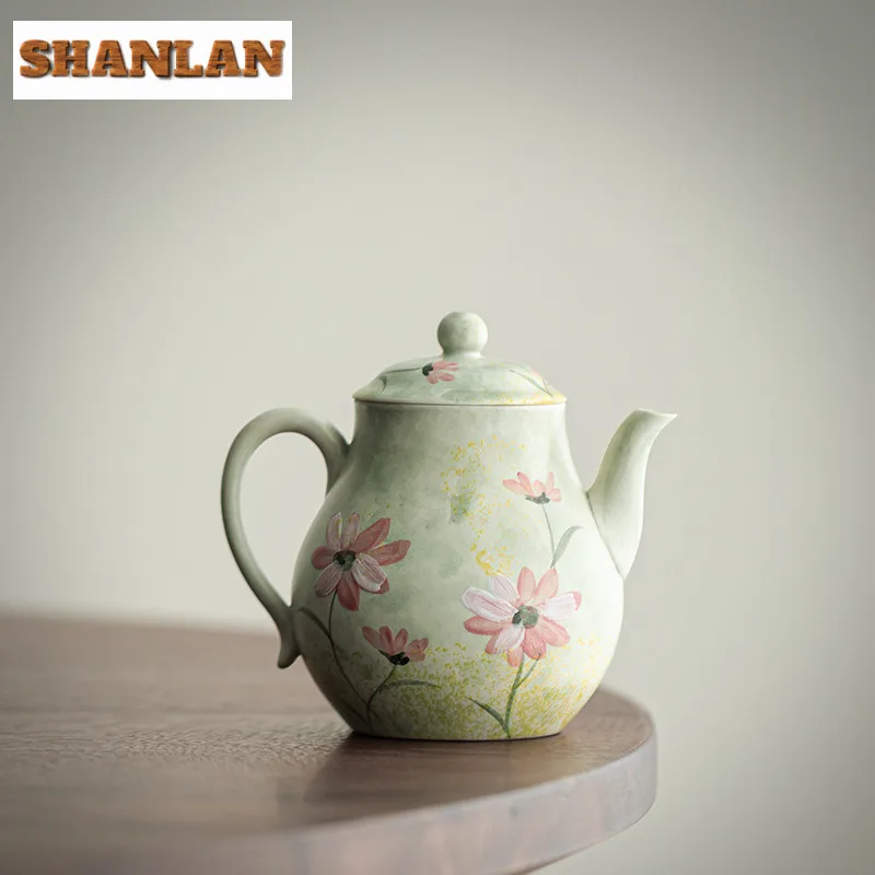

200 мл ручная роспись чайник с ромашками роскошный чайник для заварки чая чайник с шариковым отверстием китайский чайный сервиз поставки коллекция подарок