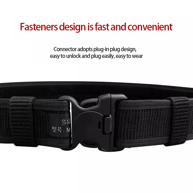 Tactical belt side quick pull eight-piece self-defense belt Multifunctional belt patrol duty plastic steel equipment