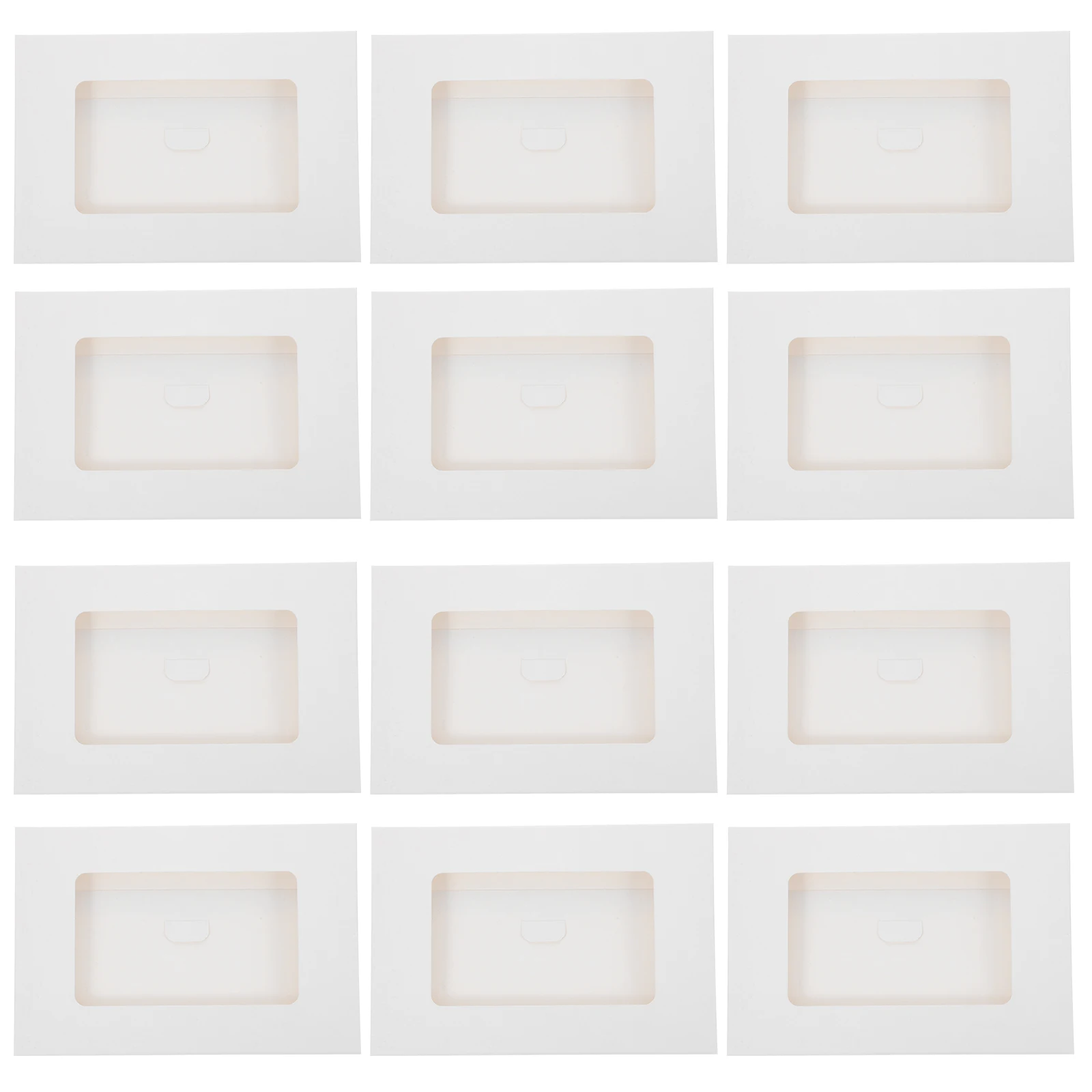 

30Pcs Full Face Window Envelopes Paper Photo Frames DIY Craft Cardboard Frames White Frame Storage for Photos DIY Full