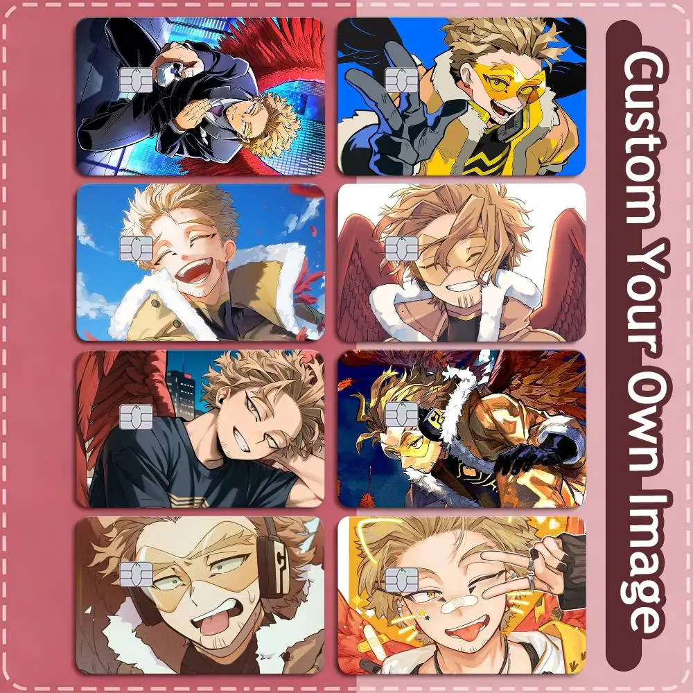 BNHA Hawks MHA  Credit Card HD Stickers Game Card Decal Small Chip Waterproof Sticker Gift