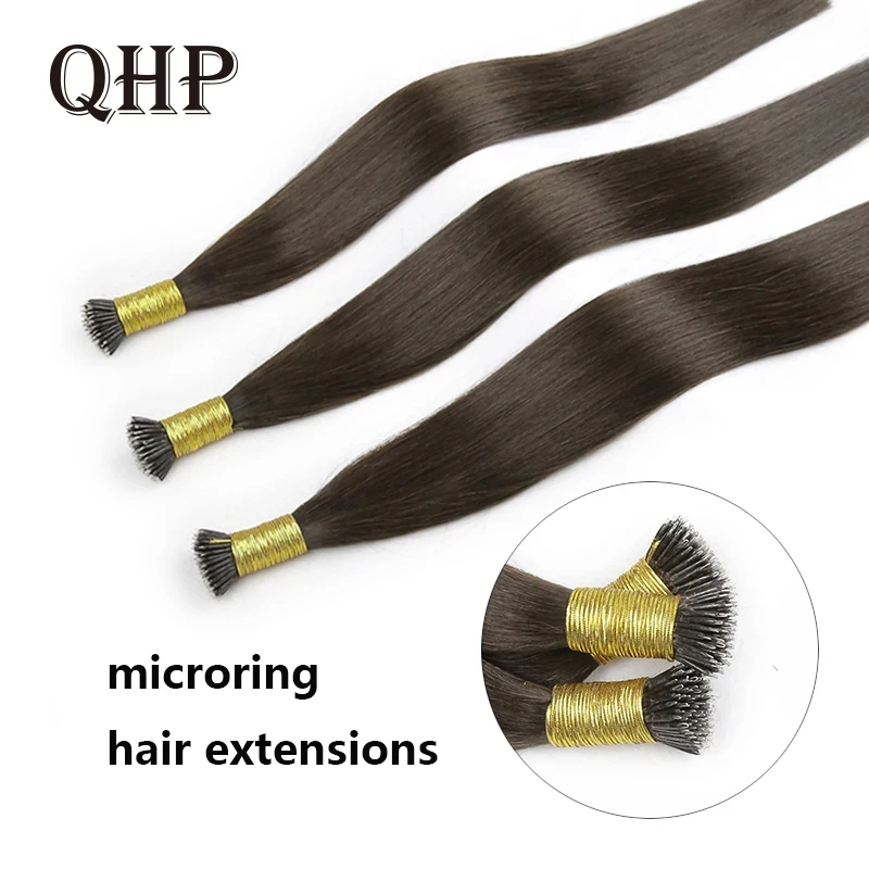 

Прямые человеческие волосы для женщин, 50 шт., микрокольца для наращивания волос, бразильские волосы Remy, нано-кольцо, невидимые натуральные волосы