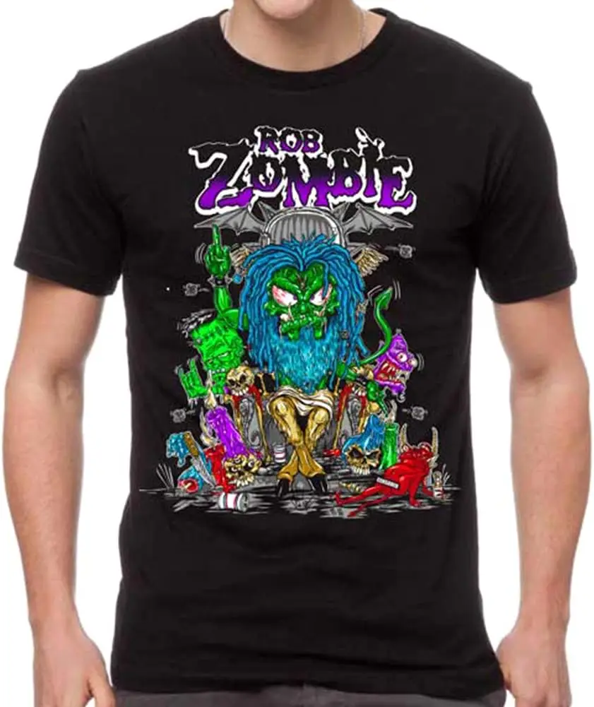 

GLOBAL Rob Zombie Men's Bapho Censored T-Shirt L Black