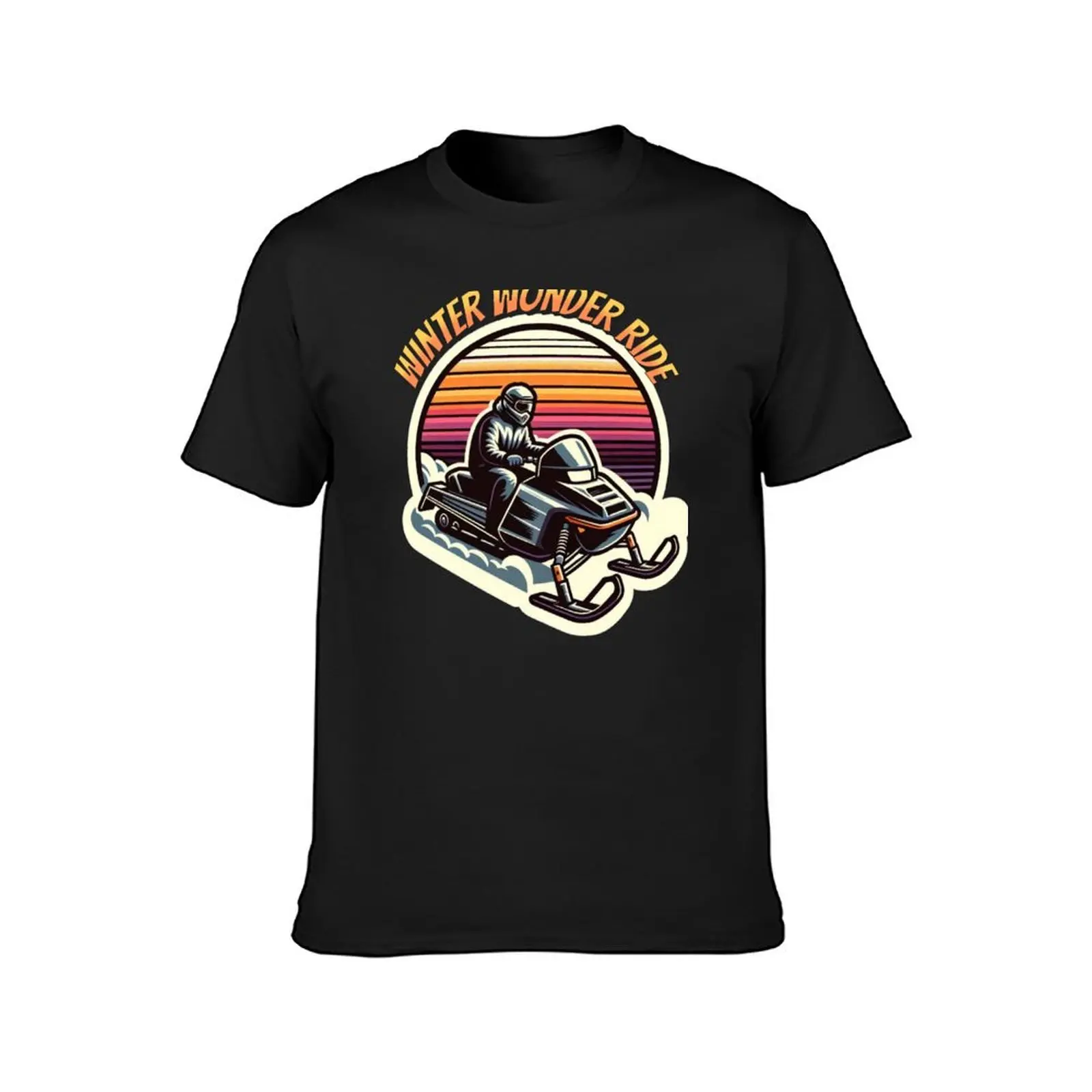 snowmobile winter wonder ride T-shirt hippie clothes for a boy Aesthetic clothing Men's t-shirts