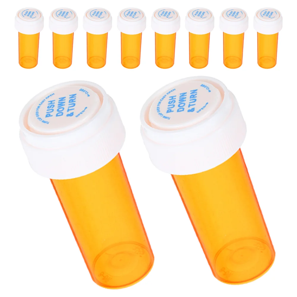 10 Pcs Pill Bottle Travel Medicine Kit Container Small Bottles Holder Dispenser