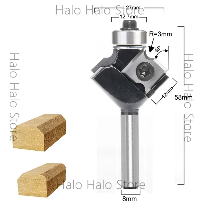 Discarded bevel cutter fillet cutter high-end woodworking milling cutter