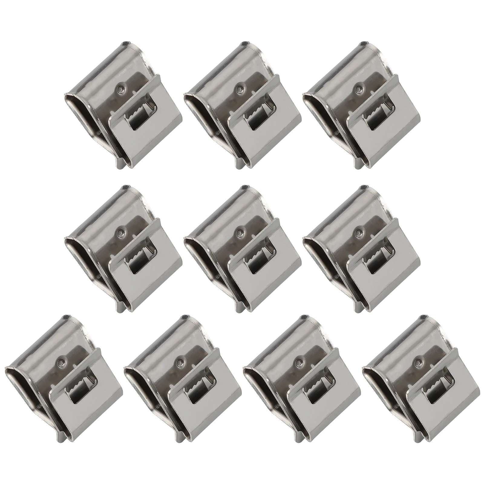 50 PCS Stainless Steel Solar Photovoltaic Solar Clamp Solar Panel Solar Clamp Photovoltaic Grounding Clamp Panel Metal Wire Cord