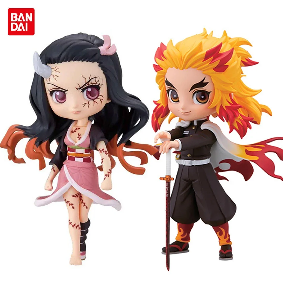 

15cm Anime Demon Slayer Figure Nezuko Tanjirou Zenitsu Inosuke Kyoujurou Giyuu Kawaii Qposket Figural PVC Model Toy Collect Gift