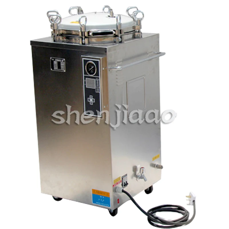 หม้อนึ่งฆ่าเชื้อไอน้ำอัตโนมัติแนวตั้งหน้าจอดิจิตอลหม้อนึ่งความดันสูง LS-35LD 2500W 1ชิ้น