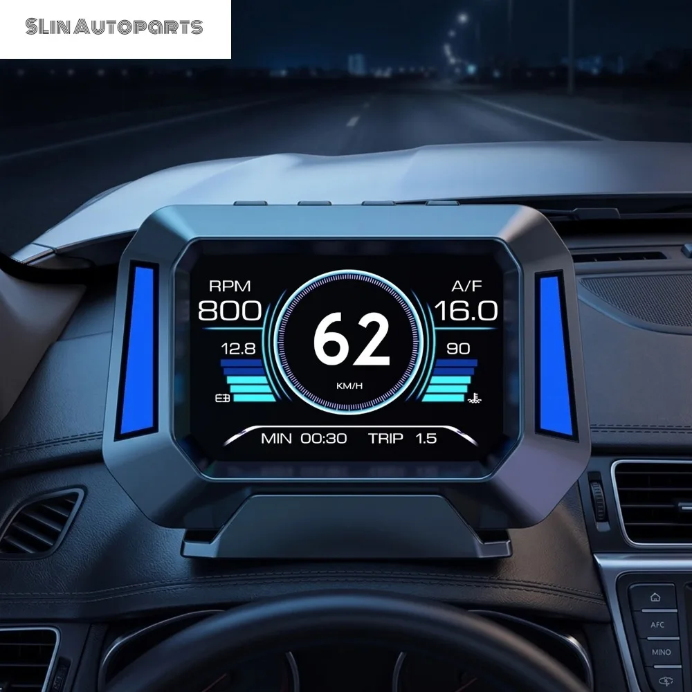 Car HUD Multilingual OBD2 Scanner with Display Onboard Diagnostics Display Digital Driving Computer Smart for Drivers Cars