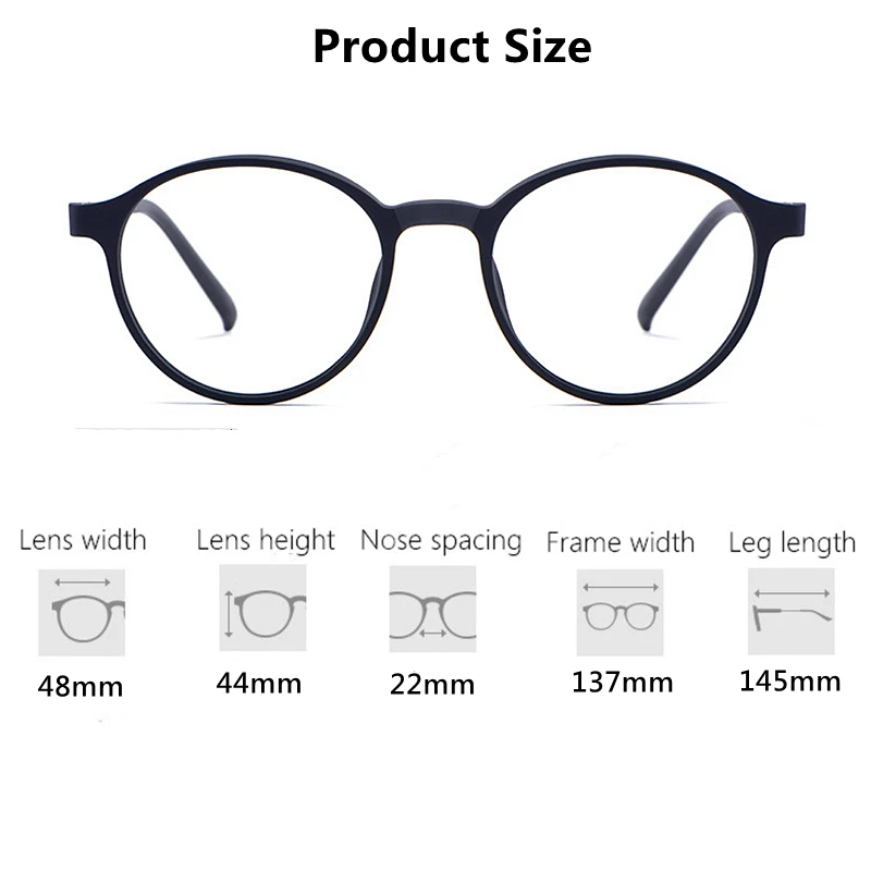 YIMRYUILI Ultraleichte Gummi Titan Runde Rahmen Anti-Blau Licht Lesebrille männer Computer Vergrößerungs Lesebrille Y305 – Detail 10