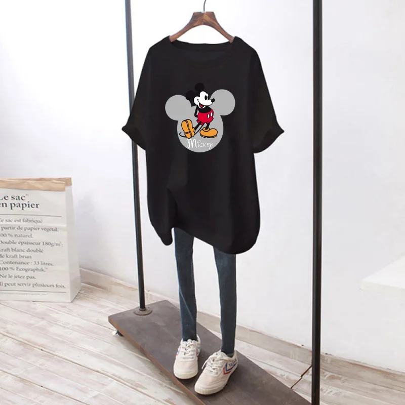 Fashion T-shirt Mickey Mouse Pattern Cartoon Women’s Summer Short-sleeved Loose Large Size Thin Section Half-sleeved T-shirt