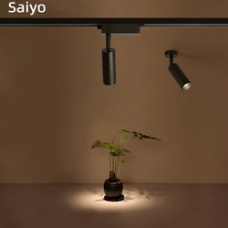 Saiyo Led Track Light Surface Mounted Spot Light Small Angle Rail Lamp 110V 220V For Restaurant Calligraphy Painting Decoration