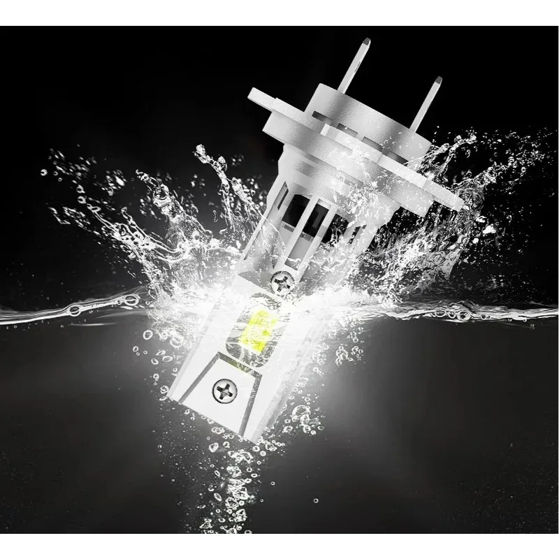Popolare Lampadina per fari a LED per auto 12V 2x6000K Bianco Fanless H7 Lampadina a LED 1:1 Mini Size Faro Wireless 18000LM CSP Chip LED H7