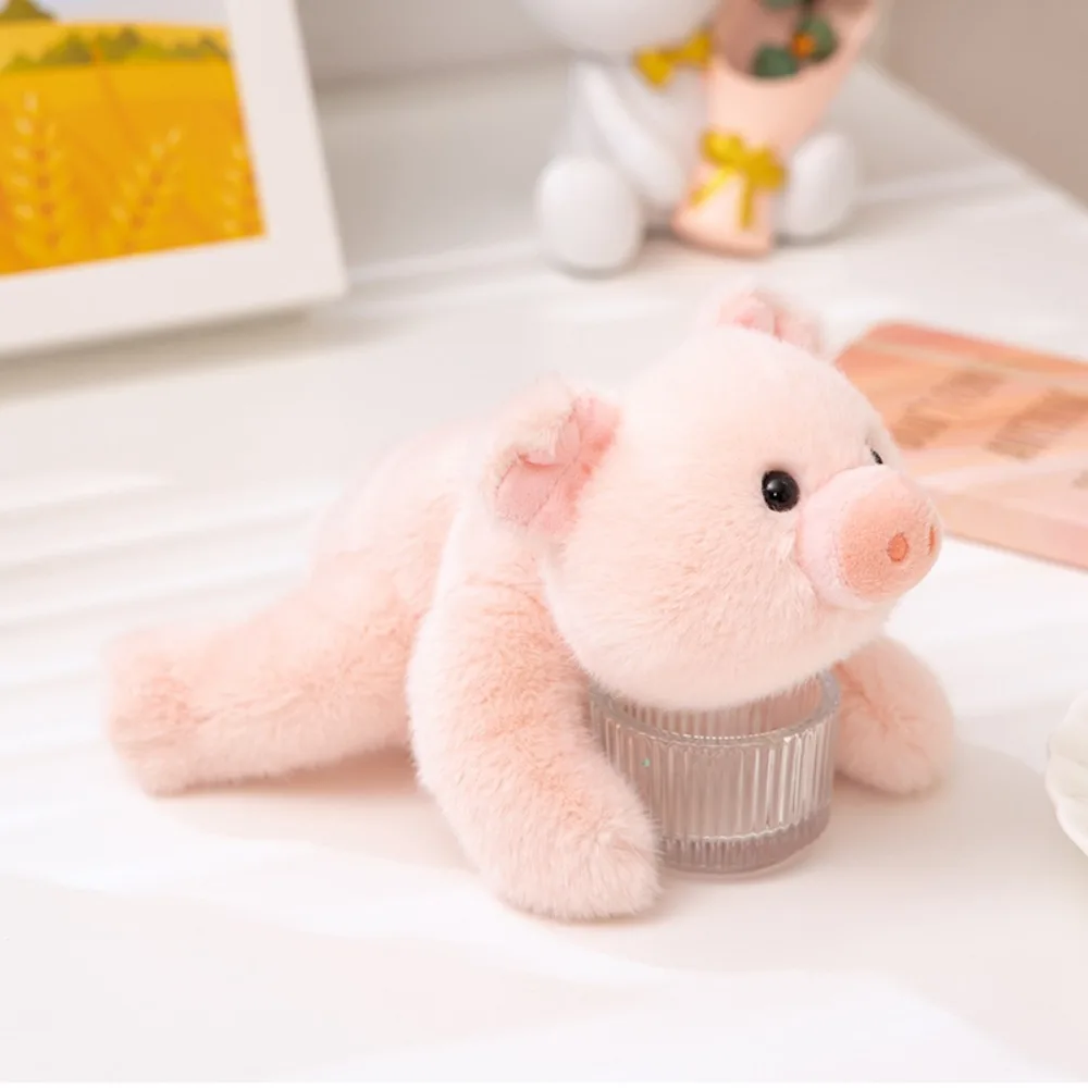 

Lovely Sloth Husky Lying Animal Table Ornament Pig Panda Raccoon Bear Cartoon 18cm Stuffed Animal Doll