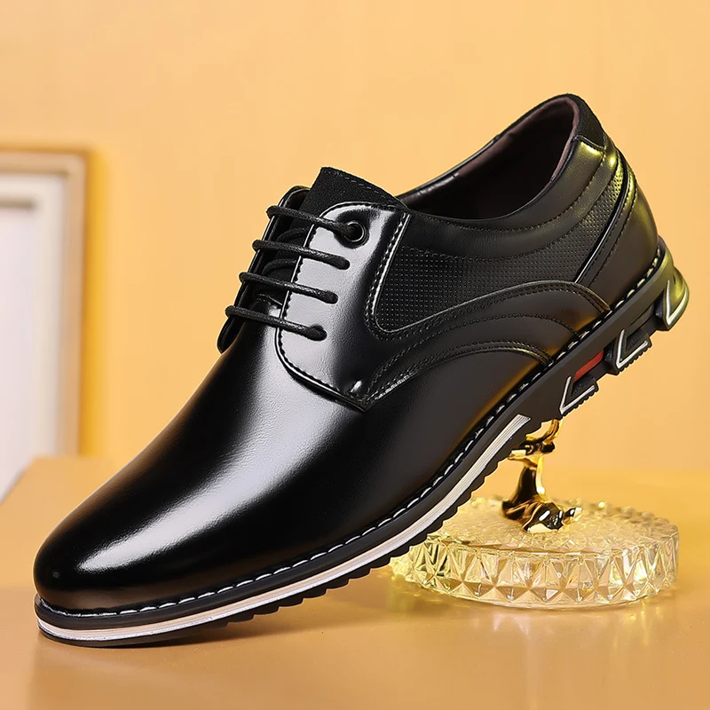 Autumn Business Casual Shoes for Men Trend Classic Leather Shoes Outdoor Men Sneakers Sewing Breathable Men\'s Dress Shoes